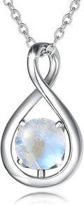 26 Women's Sterling Silver Infinity Birthstone Pendant Necklace – Exquisite Jewelry